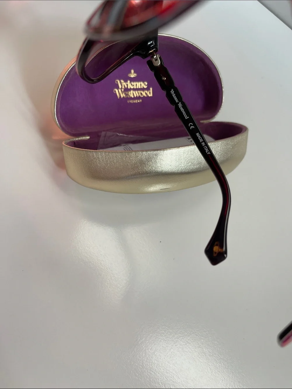 Vivienne Westwood Tartan Plaid Oversized Sunglasses Made in Italy BRAND NEW